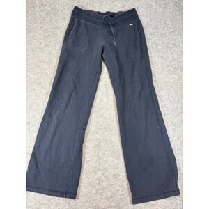 Nike Pants Womens Medium Black Lounge Sweatpants Swoosh Drawstring Athletic